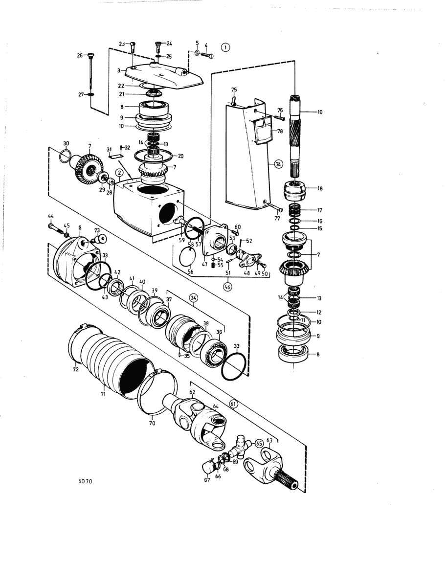 Engrenage superieur transmission AQ       250