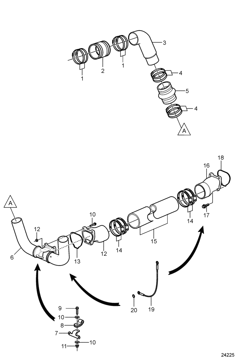 Organes de liaison arbre de transmission, 4,3L