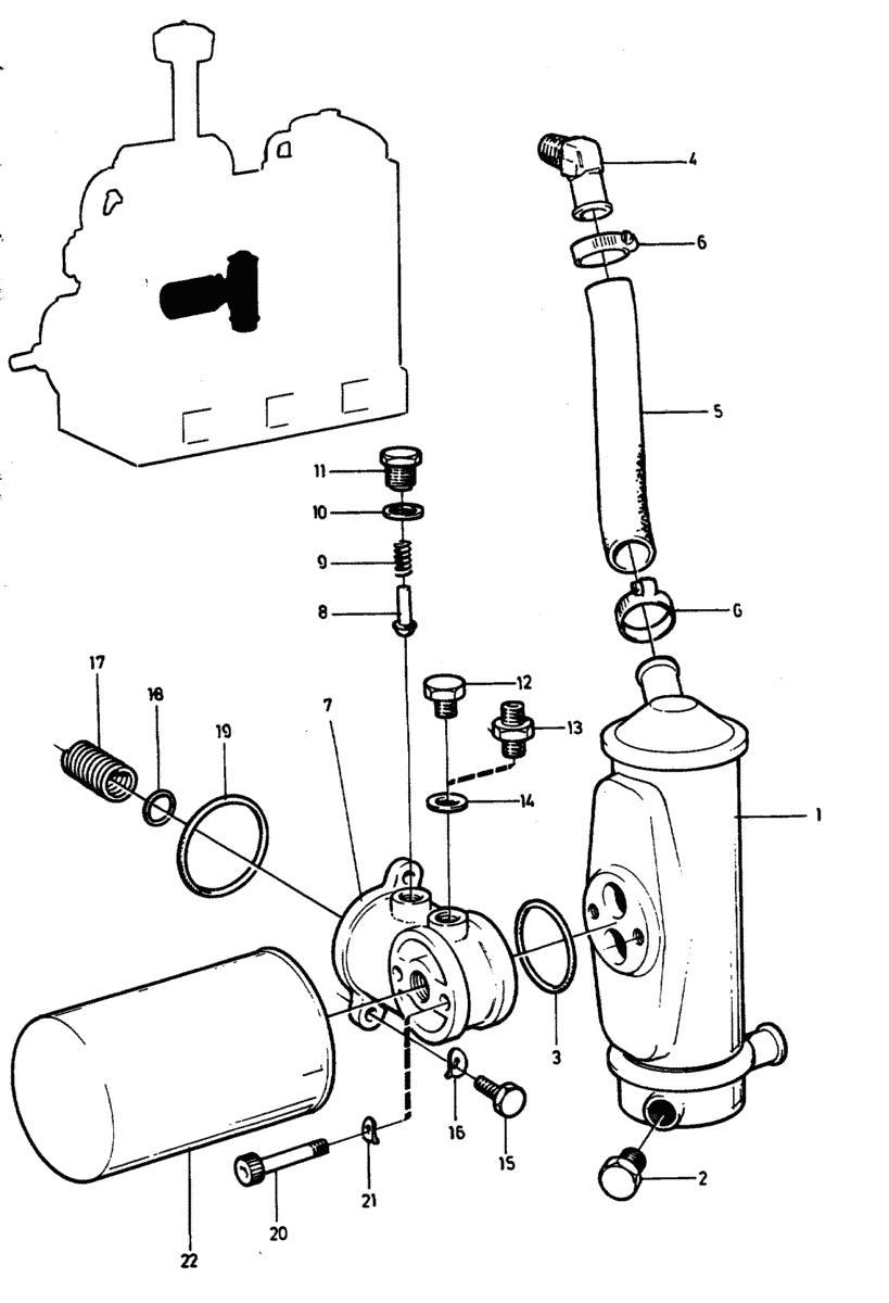 Refroisiseur d'huile, montage lateral avec pieces de montage: B