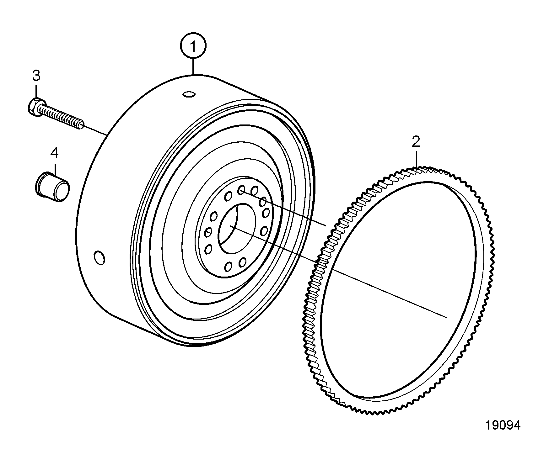 Flywheel for LUK Thrust Plate