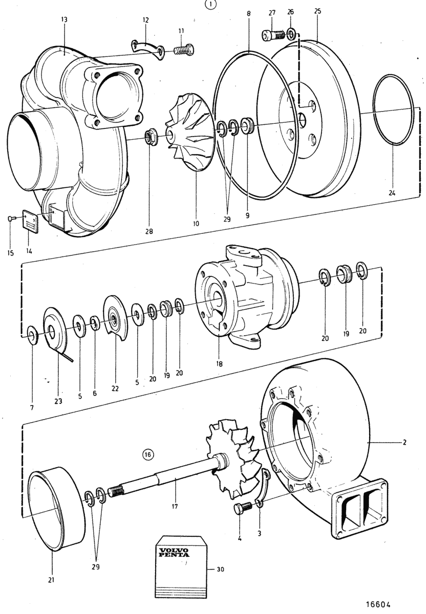 Turbocompresseur, pièces